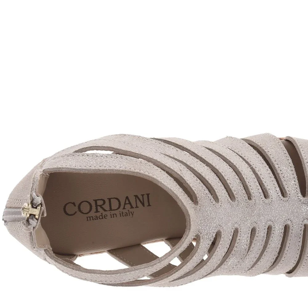 CORDANI Italy New Caged Wedge Sandal Strappy Gladiator Cork Platform Leather 40